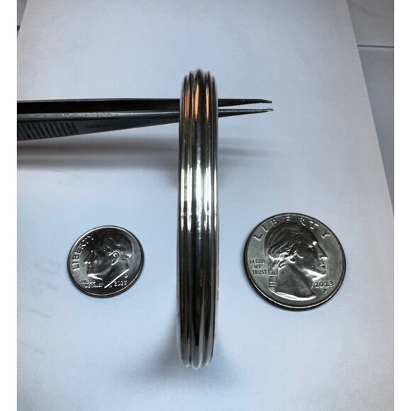 Vintage Sterling Silver 925 Handwrought Cuff Bracelet Size 5 Estate Jewelry - Picture 6 of 10